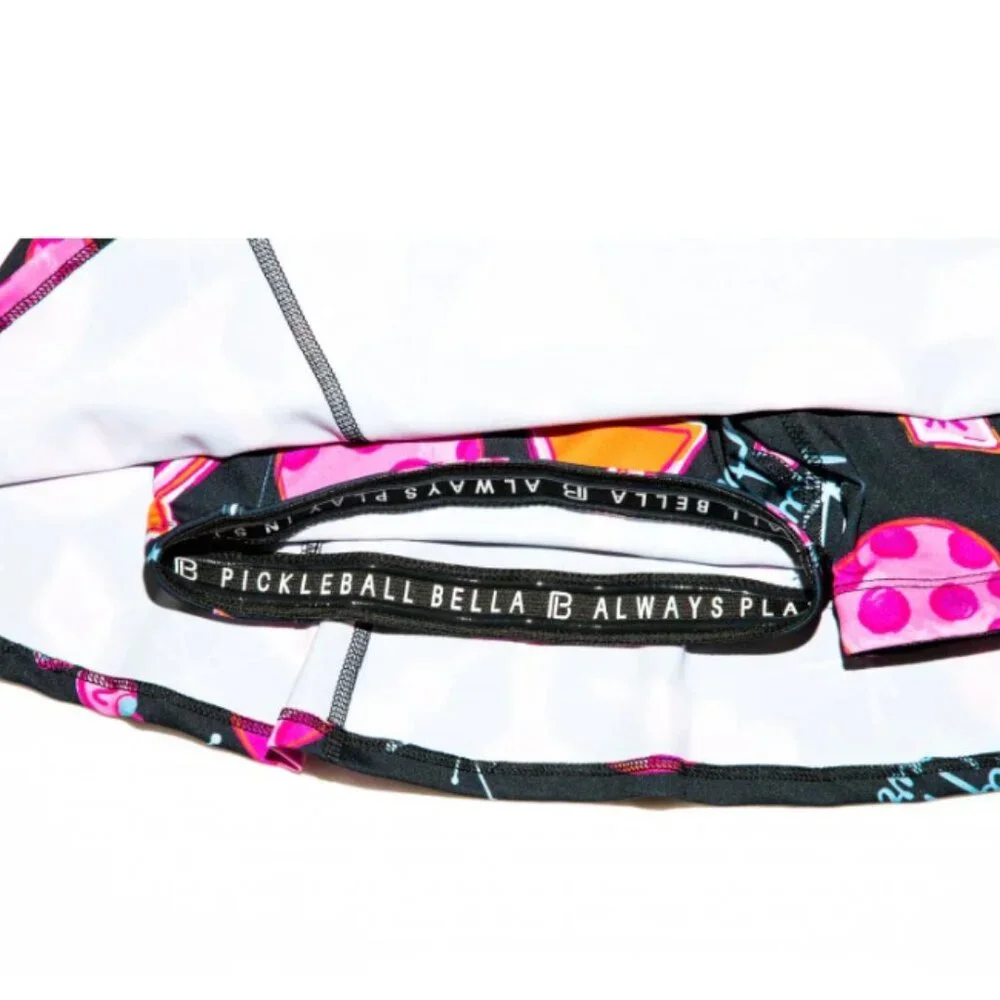 Pickleball Bella Women's Martini Happy Hour 2-4-1 Drop Pleat Skort Pickleball XL - Picture 6 of 6
